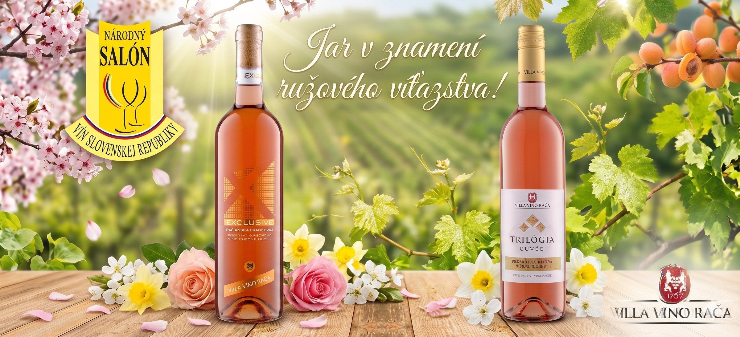 Ocenené ružové vína Villa Vino Rača z Národného salónu vín 2026