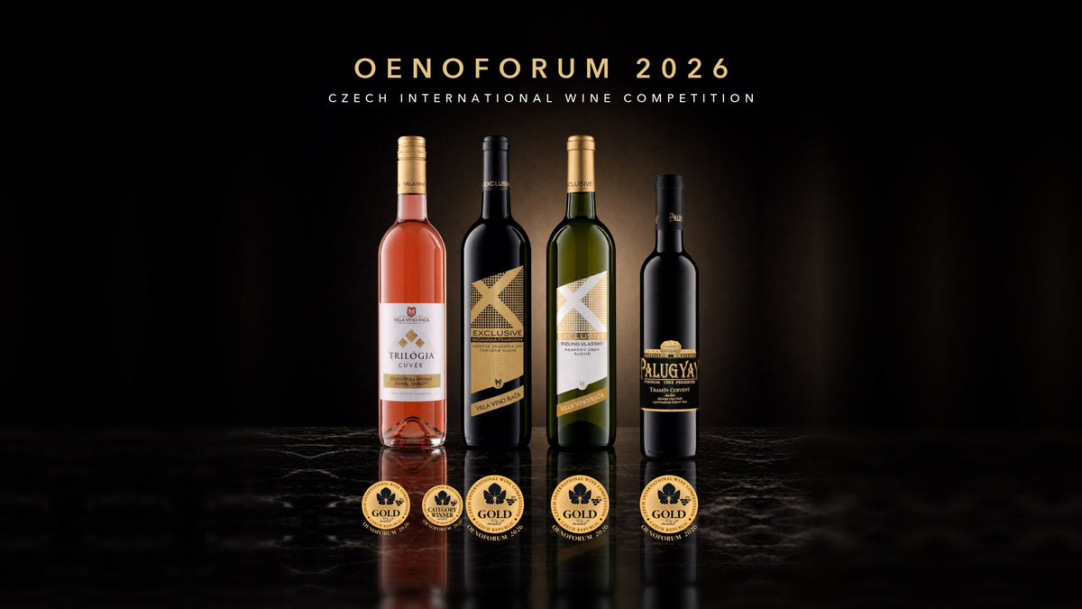 Štyri zlaté medaily z Oenofora 2026: Trilógia Cuvée rosé, Račianska frankovka, Rizling vlašský a Tramín červený
