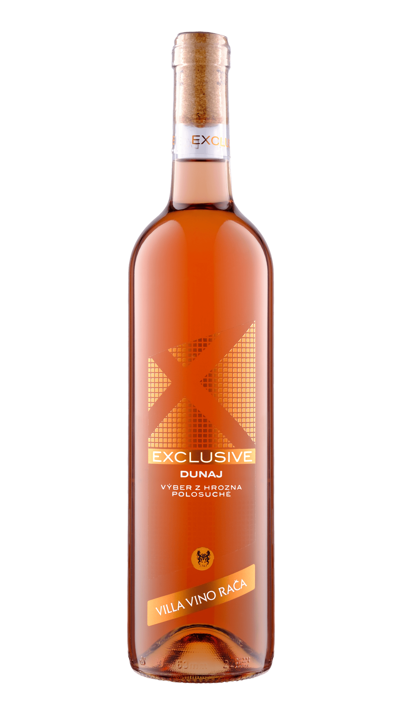 Dunaj Exclusive ružové víno fľaša 0,75l Villa Vino Rača