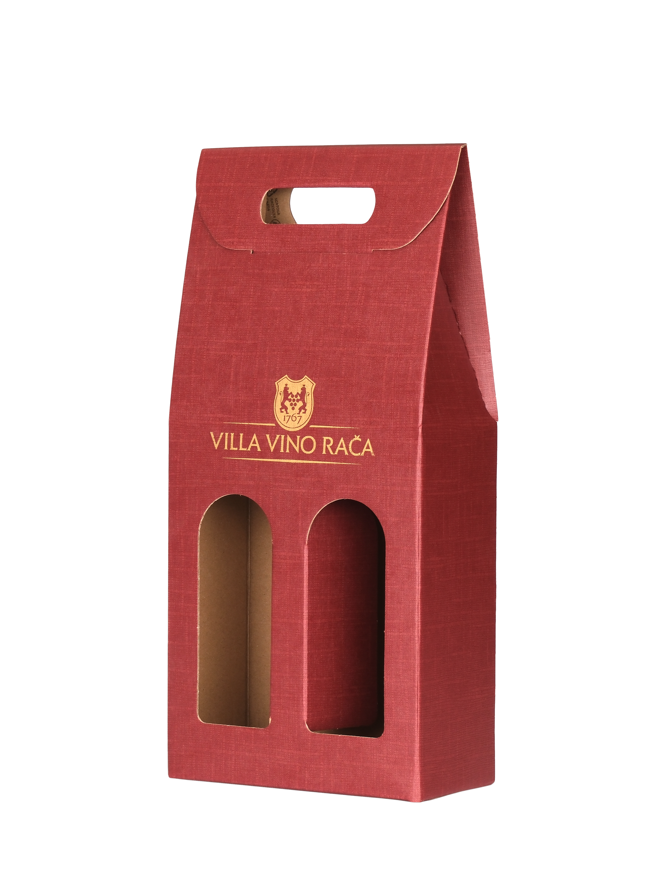 Darčekový nosič s logom VVR na 2 fľaše vína s obj. 0,75 l