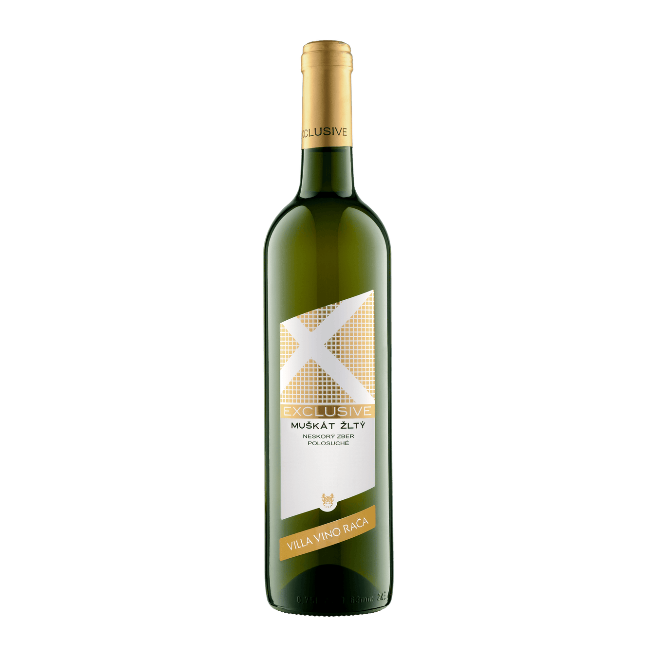 Muškát žltý Exclusive fľaša 0,75l Villa Vino Rača