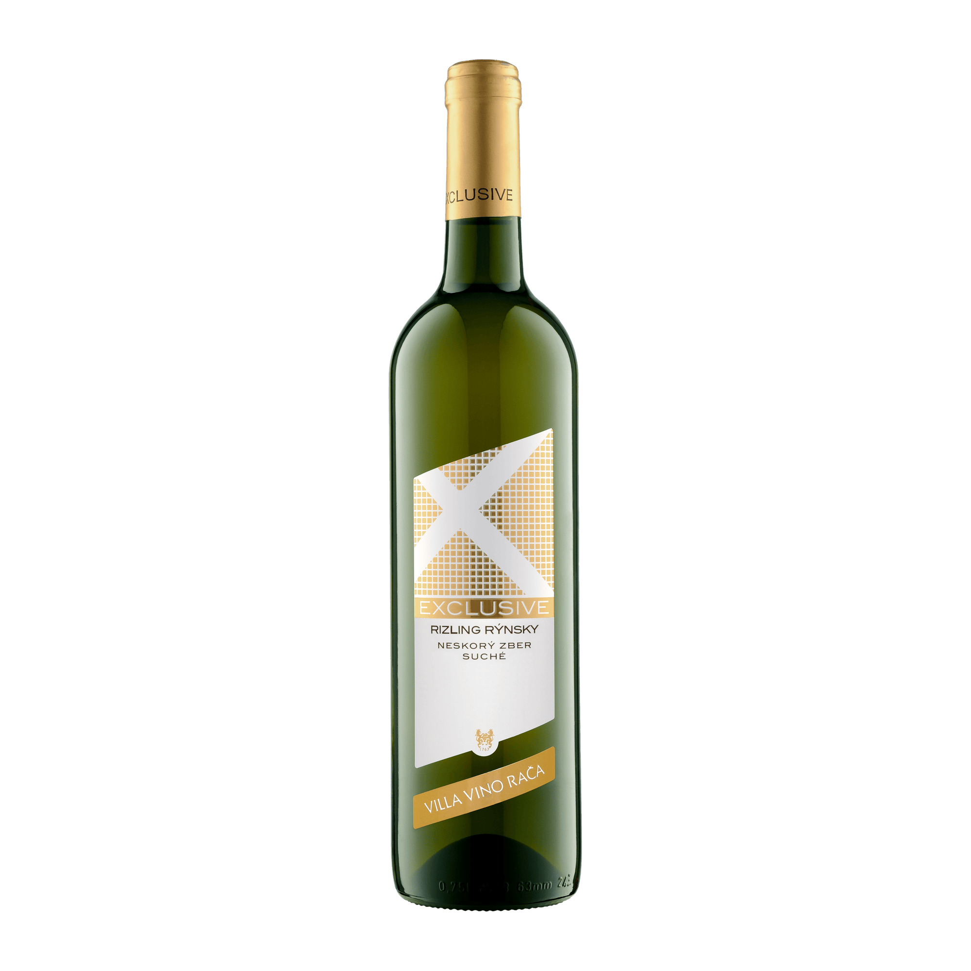 Rizling rýnsky neskorý zber Exclusive fľaša 0,75l Villa Vino Rača